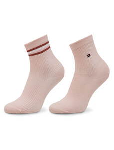 Комплект 2 чифта дълги чорапи дамски Tommy Hilfiger 701227306 Pink