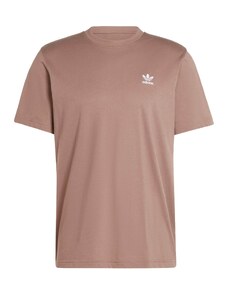 ADIDAS ORIGINALS Тениска 'Trefoil Essentials' светлокафяво / бяло
