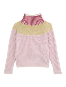 Scalpers Пуловер жълто / розово / розе / бяло