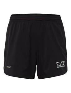 EA7 Emporio Armani Спортен панталон черно / бяло