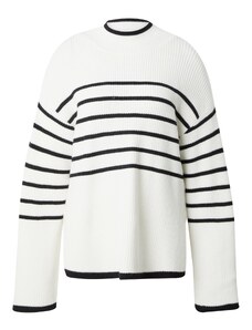 Y.A.S Пуловер 'ALMA' черно / мръсно бяло