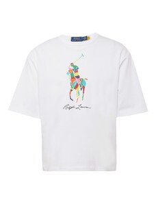 Polo Ralph Lauren Тениска светлосиньо / жълто / оранжево / бяло