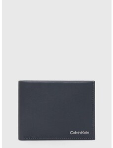 Кожен портфейл Calvin Klein мъжки в сиво K50K507896