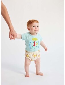 Бебешки къс панталон от памук Bobo Choses в бежово с десен