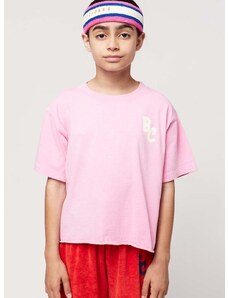 Детска памучна тениска Bobo Choses в розово