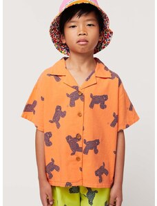 Детска памучна риза Bobo Choses в оранжево