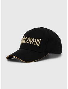 Памучна шапка с козирка Just Cavalli с апликация 76QAZK30 ZG192