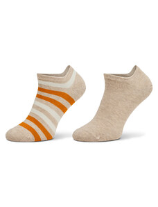 Комплект 2 чифта къси чорапи мъжки Tommy Hilfiger 382000001 Beige Combo 030