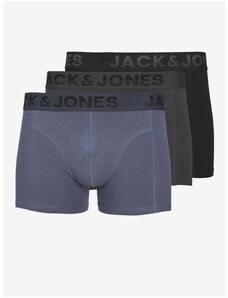 Set of three men's boxer shorts in black, grey and blue Jack & Jones - Men