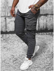 Мъжки чино панталон джогинг графитно OZONEE NB/MP0201GS
