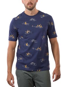 SCOTCH & SODA T-Shirt All Over Print 175567 SC7113 navy blue sailboat aop