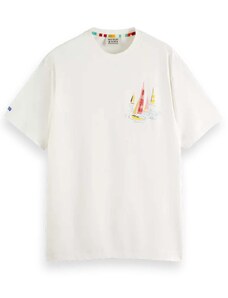 SCOTCH & SODA T-Shirt Front Back Artwork 175572 SC0006 white