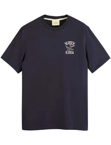 SCOTCH & SODA T-Shirt Left Chest Artwork 175564 SC3032 deep sea