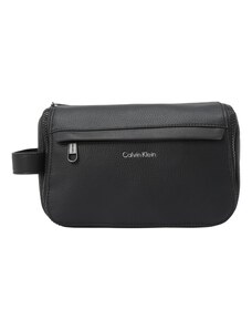 Calvin Klein Тоалетна чанта черно / сребърно