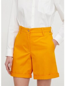 Къс панталон Tommy Hilfiger в оранжево с изчистен дизайн висока талия WW0WW41769