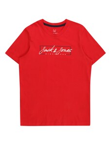 Jack & Jones Junior Тениска 'ZURI' червено / черно / бяло