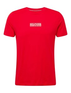 TOMMY HILFIGER Тениска люляк / червено / бяло