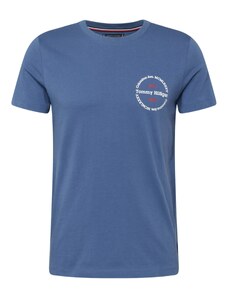 TOMMY HILFIGER Тениска гълъбово синьо / червено / бяло