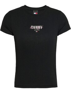 Tommy Jeans Curve Тениска 'Essential' нейви синьо / бледорозово / черно / бяло