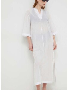Памучна плажна рокля Calvin Klein в бяло KW0KW02437