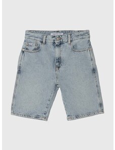 Детски дънков къс панталон Calvin Klein Jeans в синьо
