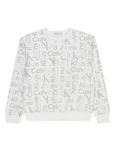 Calvin Klein Jeans Суичър тъмносиво / бяло