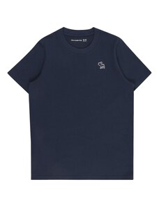 Abercrombie & Fitch Тениска 'DEC 4 ESSENTIAL' нейви синьо / бяло