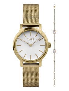 Комплект часовник и гривна Timex Transcend TWG063900 Gold/Gold