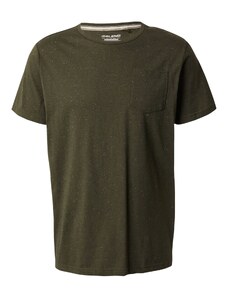 BLEND Тениска светлосиньо / тъмнозелено / бяло