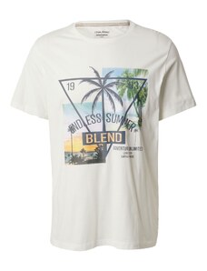BLEND Тениска светлосиньо / светлооранжево / черно / бяло