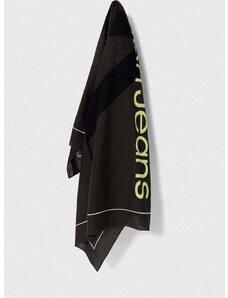 Памучен тънък шал Calvin Klein Jeans в черно с принт K60K611981