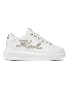 KARL LAGERFELD Sneakers Signia Rhinestone Lo KL62510G 01s-white lthr w/silver