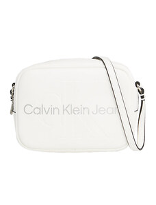 CALVIN KLEIN Чанта Camera Bag K60K610275 0LI white/silver logo