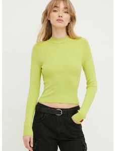 Пуловер HUGO дамски в зелено от лека материя 50508993