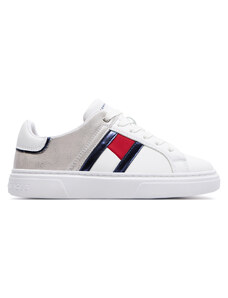 Сникърси Tommy Hilfiger Flag Low Cut Lace-Up Sneaker T3A9-33201-1355 S White/Silver X025