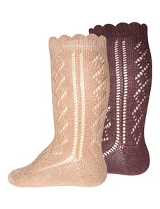 EWERS Къси чорапи телесен цвят / шоколад