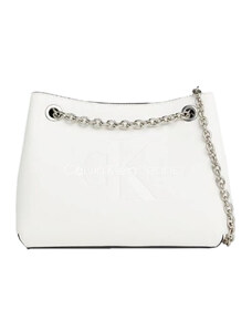 CALVIN KLEIN Чанта Sculpted Shoulder Bag24 Mono K60K607831 0LI white/silver logo