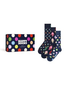 Чорапи Happy Socks Gift Box Navy (3 чифта) в тъмносиньо