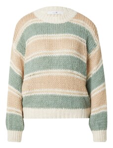 Hailys Пуловер 'Pa44trizia' бежово / цвят "пясък" / тъмнозелено