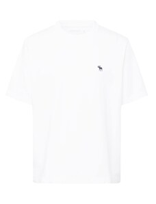 Abercrombie & Fitch Тениска тъмносиньо / бяло