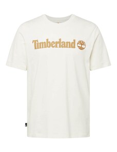 TIMBERLAND Тениска кафяво / бяло