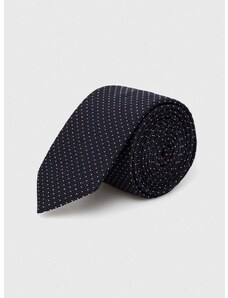 Копринена вратовръзка HUGO в тъмносиньо 50494297