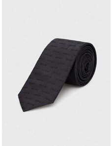 Копринена вратовръзка HUGO в черно 50494277