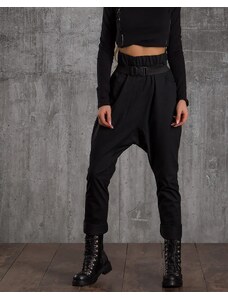 ExclusiveJeans Панталон с колан Crush, Черен Цвят