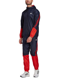 ADIDAS Sportswear Hooded Tracksuit Blue/Red