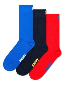 Happy Socks Къси чорапи нейви синьо / кралско синьо / червено / бяло