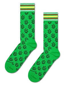 Happy Socks Къси чорапи 'Leaf' жълто / лайм / черно