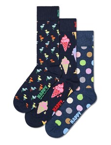 Happy Socks Къси чорапи нейви синьо / мента / бледорозово / червено
