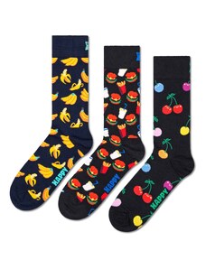 Happy Socks Къси чорапи 'Classic Banana' нейви синьо / жълто / зелено / червено
