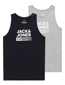 Jack & Jones Junior Тениска нейви синьо / сив меланж / бяло